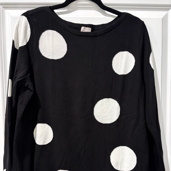 Chico's Black Sweater with White Tag Detail - Picture 3 of 3